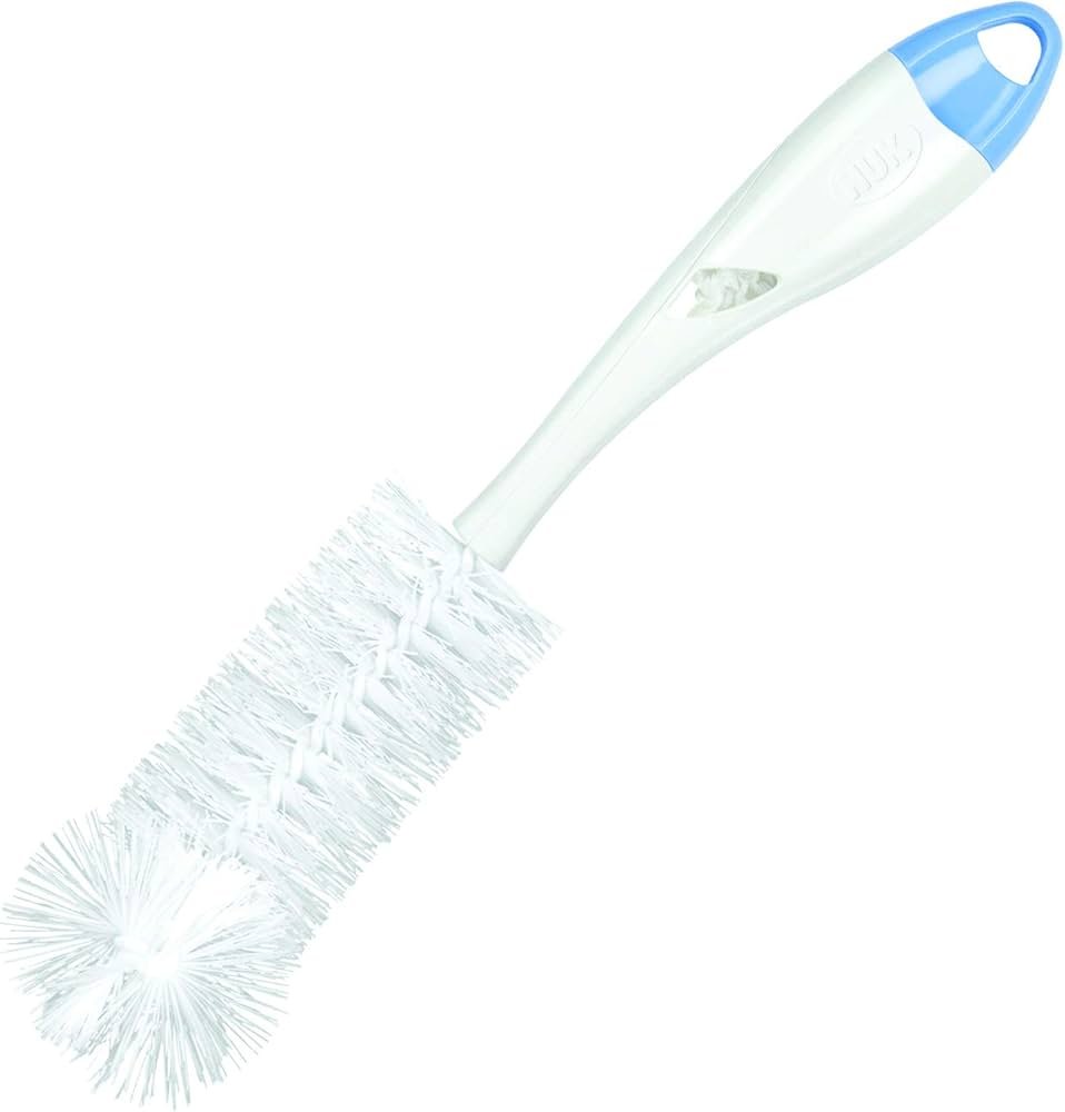Nuk Soft Baby Bottle Brush With Teat Brush And Sponge Top, Assorted Pack