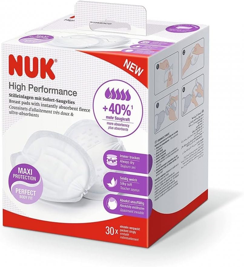 NUK High Performance Disposable Breast Pads, 30 Count
