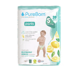 Pureborn 20 pieces Training Pant Size 5 - 12-17Kg (Assorted Prints)