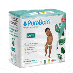 Pure Born 44 pcs Organic Diaper Pants Size-4 (9-15 kg)