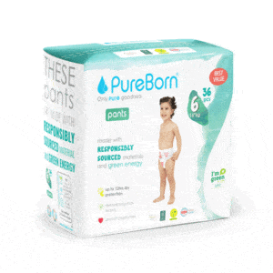 Pureborn 36Pcs Training Pant with 12hr Dry Protection, Size 6 (>15 kg)
