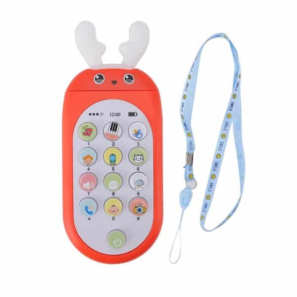 Cartoon Elk Shape Mobile Phone Toy with Music & Lights - Multi-Colour - الصورة 2