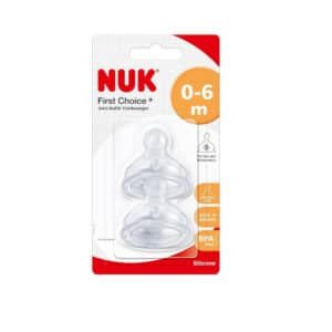 NUK First Choice Anti-Colic Silicone Teat - 0-6 months