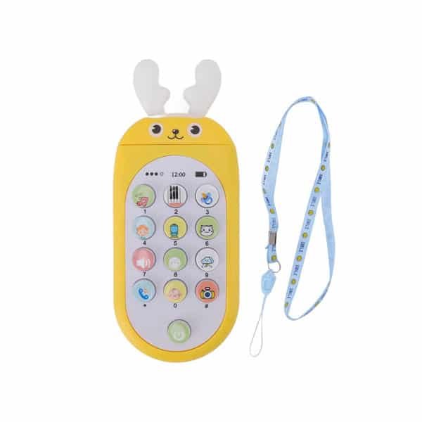 Cartoon Elk Shape Mobile Phone Toy with Music & Lights - Multi-Colour