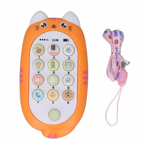 Baby Teething Cell Phone Toy with Music & Lights - Multi-Colour