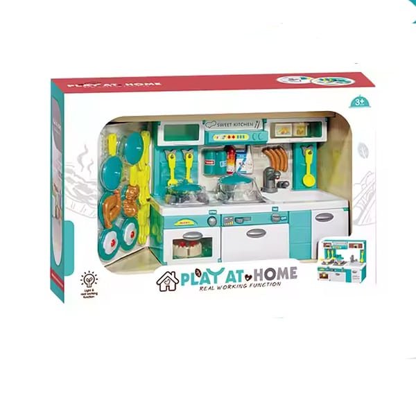 Play Mini Kitchen Appliances Doll House with Kitchen Set  3+ - الصورة 3