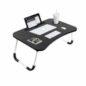 Portable Folding Laptop Desk for Bed, with iPad and Cup Holder
