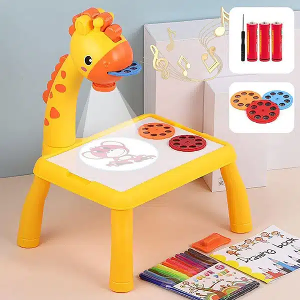 Colorful Erasable Doodle Board with Projection Lamp