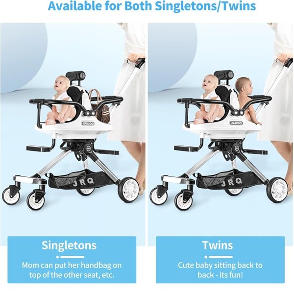 Premium Double Side Baby Folding Stroller (Multi-Colour) - Image 2