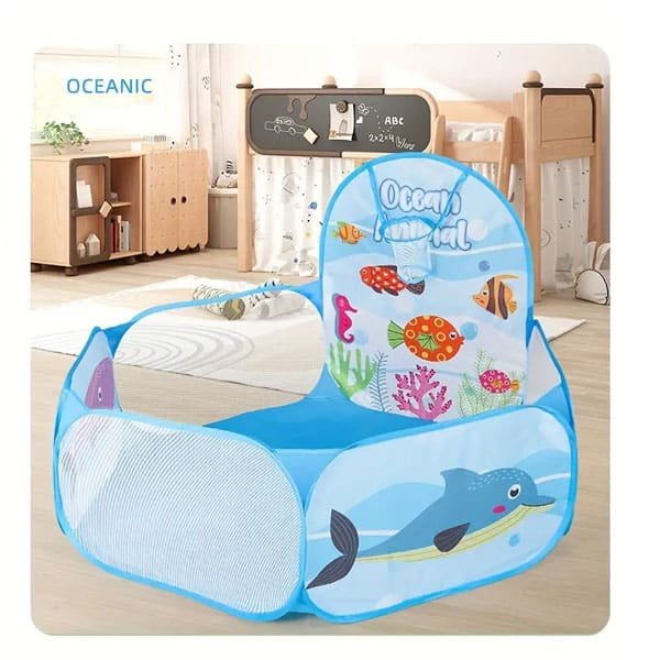 Space-Themed Kids Play Tent Ball Pit - الصورة 2