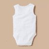DNA 100% Cotton Sleeveless Bodysuit for Babies (White) - Image 2