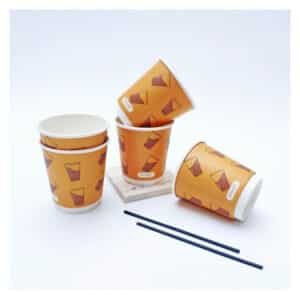 Velvet 25Pcs Hot Pack Disposable Hot & Cold Drinks Multi-Colour, 7OZ
