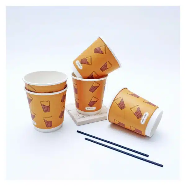 Velvet 25Pcs Hot Pack Disposable Hot & Cold Drinks Multi-Colour, 8OZ