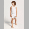 Juniors Solid Scoop Neck Vest with Boxers (White)