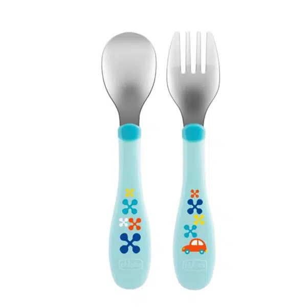 CHICCO Metal Cutlery (18M+) - Multi-Colour