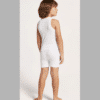 Juniors Solid Scoop Neck Vest with Boxers (White) - Image 2
