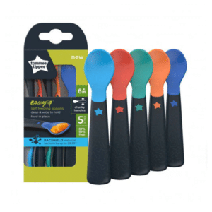 Tommee Tippee Easigrip Self-Feeding Weaning Spoons 6m+ Pack of 5