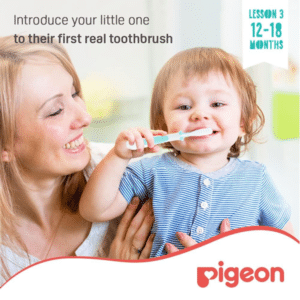 Pigeon Baby Training Toothbrush Lesson 3