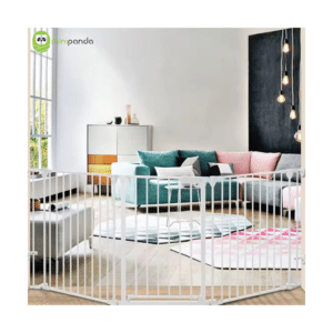 Mini Panda Guardian Safety Gate 87 cm - 213 wide, White