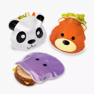 Melii 6-Piece Reusable Snack Bags with Zip Closure