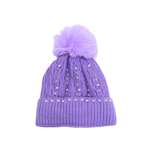 Baby Winter Soft Caps With Stone