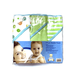 Baatco 3-Pack Hooded Extra Soft Towels (66 x 76 cm) – 80% Cotton, 20% Polyester (No.35)