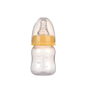 Mini Feeding Bottle with Silicone Nipple & Glass Body, 60ml