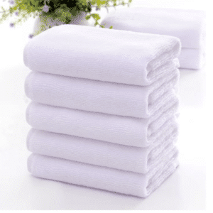 Baby 12Pcs Multi-Purpose Towel Set - White, Soft 100% Cotton for Everyday Use