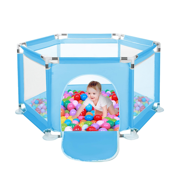 Baby Ball Pool Playpen With 50 Balls 40 x 109 x 65cm (Blue)