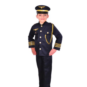 Pilot Costume for Boys (10-11 Years) | Airplane Captain Fancy Dress