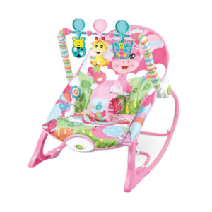 Tiibaby Infant to Toddler Baby Rocker with Vibration & Music Pink (18kg)
