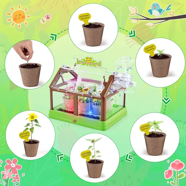 Plant Growing Kit with Drip Irrigation System for Kids - Image 4
