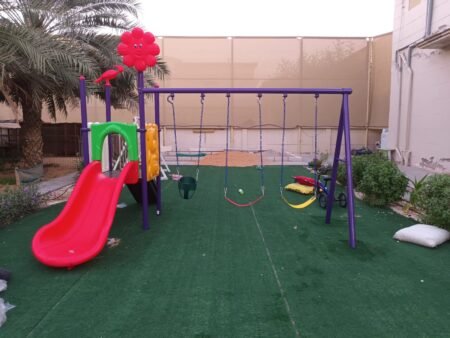 Durable Outdoor Multi-Station Playground Swing Set with Slide