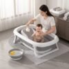 5-in-1 Foldable Baby Bathtub Set with Washbasin,Tub & Bucket for Kids - Image 2