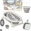 5-in-1 Foldable Baby Bathtub Set with Washbasin,Tub & Bucket for Kids