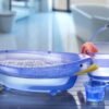 Baby Bath Transparent Blue Duck Bathtub Set
