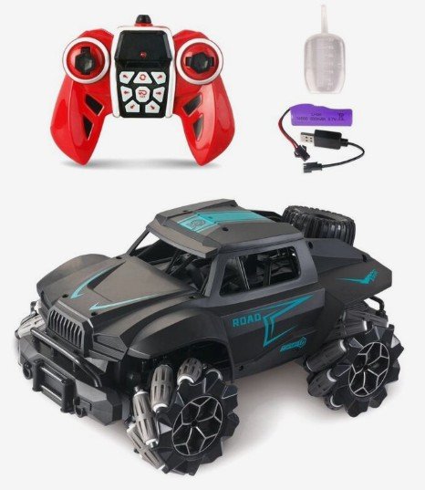 R/C Spray Stunt Car With Light 1:12 Including Usb Recharge 3.7V Li-Ion Battery Controller