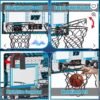 CUITING Double Shot Basketball Hoop for Kids Indoor 2 Player Basketball Hoop with Electronic Scoreboard Boys Toys Mini Door Basketball Hoop with 2 Balls - Image 3