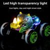 Remote Control Car Stunt Beat Rhythm 360 Rotating Children's Toys 2.4G Remote Control Light Music-Color:【Green】 Rhino Remote Control Car-Proportion:Three Electricity - Image 2