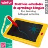 winfun Toy Interactive Tablet, Bilingual, Learning Functions, Numbers & Letters, Spelling, Music, Interactive Games, Removable Drawing Panel, English, +18 Months - Image 6
