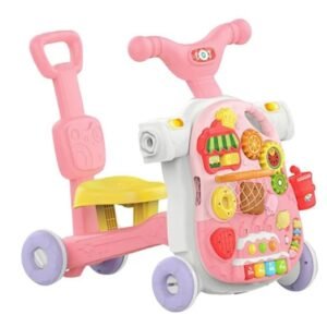 Huanger - 5-in-1 Baby Multifunction Walker - Pink