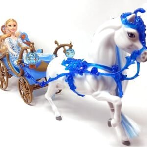 Princess fantasy carriage  doll with ice princess, carriage and horse toy