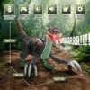 Remote Control Dinosaur Toys for Kids - Realistic Walking, Roaring, Light & Spray, 2.4G " RC Therizinosaurus Toy Figure USB Charging - Image 6