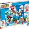 Clementoni 28526 Supercolor Sonic - 24 Maxi Pieces Children 3 Years Cartoon Puzzle, Made in Italy, Multi-Colour