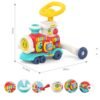 HUANGER Adjustable Pedestrian Training Scooter Push-Type Slide Board for Toddlers Multi-Functional Early Education Train Toy Car - Image 2