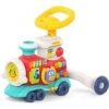 HUANGER Adjustable Pedestrian Training Scooter Push-Type Slide Board for Toddlers Multi-Functional Early Education Train Toy Car