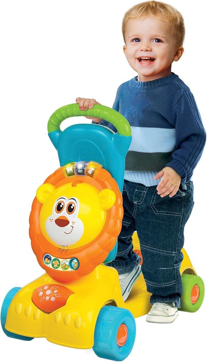 Winfun 3-in-1 Grow-with-Me Lion Scooter - Walker, Ride-On, Scooter, Lights & Sounds, Developmental Toy, Toddlers 12mo+ - Image 3