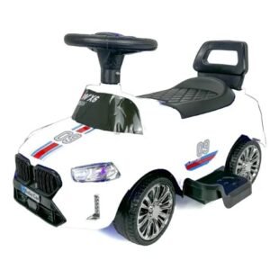 Baby Car ride-on toy with light and sound effects white color